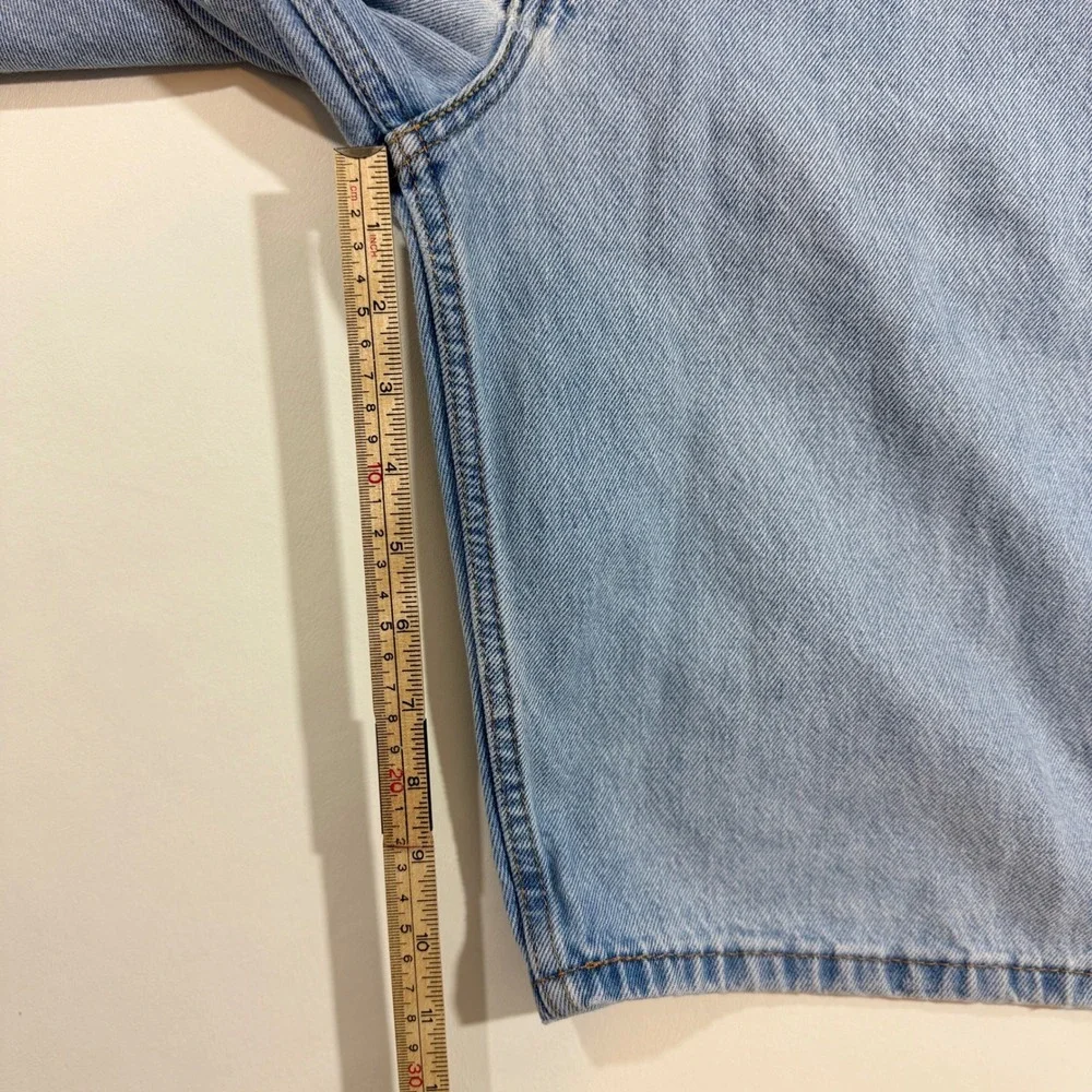 Levi's 469 Denim Shorts Mens 36 Light Wash Blue Good Loose Fit Jorts 12 Inseam